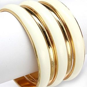 Golden Cream Bangle Set